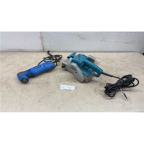 Mastercraft 3/8” Corded Right Angle Drill and Makita 9031 Belt Sander