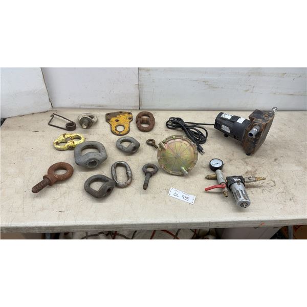 Lifting Eye Bolts, Rigging Hardware, Pump Motor, Pressure Gauge Regulator