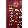 Image 2 : Assorted Fashion Jewelry Including Earrings, Brooches, Rings, Necklaces