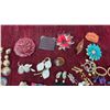 Image 6 : Assorted Fashion Jewelry Including Earrings, Brooches, Rings, Necklaces