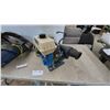 Image 3 : Prio 80 Water Pump, Rolled Blue Hose, and Green Bin with Rolled Canvas Hoses