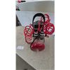 Image 2 : Craftsman Air Compressor with Red Coiled Hose, Pressure Gauges, 3 gallon