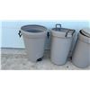 Image 3 : Three Rubbermaid Garbage Cans and 2 Lids
