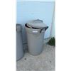 Image 4 : Three Rubbermaid Garbage Cans and 2 Lids