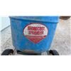 Image 2 : Precision Products Red Devil Broadcast Spreader, Walk-Behind Push-Style with Blue Hopper