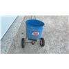 Image 3 : Precision Products Red Devil Broadcast Spreader, Walk-Behind Push-Style with Blue Hopper