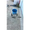 Image 4 : Precision Products Red Devil Broadcast Spreader, Walk-Behind Push-Style with Blue Hopper