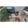 Image 3 : Assorted Shop Supplies: Face Shield, Work Light, Sanding Drums, Tapes, Clamps
