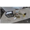 Image 1 : Hardware and Drill Bit Lot: H-Bros. 24-Drawer Cabinet with Electrical Pipe Fittings, Drill Bits