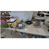Image 1 : Zenith Security Light, Work Light, Extension Cords, and Wire Spool. Ceiling fan