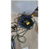 Image 4 : Zenith Security Light, Work Light, Extension Cords, and Wire Spool. Ceiling fan