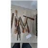 Image 3 : Assorted Hand Tools: Claw Hammer, Screwdrivers, Chisels, Files, Auger Bits
