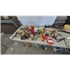 Image 1 : Assorted Screwdrivers, Pliers, Wrenches, Sanding Belts, Ear Protection