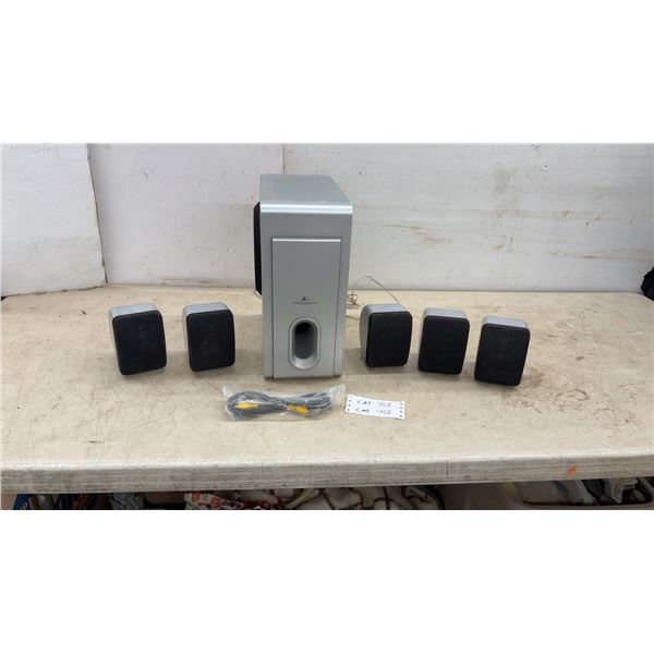 Zoltrix LHS-C245T 5.1 Surround Sound Speaker System with Subwoofer, 6 Ohm, 90 Watt