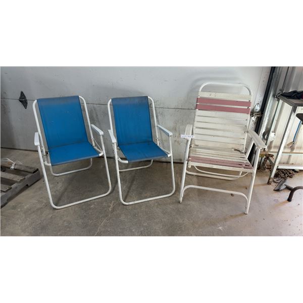 Three Folding Outdoor Chairs