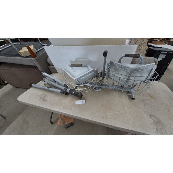 Wide Angle Power Light Tripod and Two Power Lights, Each with Protective Cage