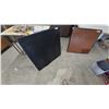 Image 1 : Two Black and Brown Square folding leg card table
