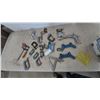Image 1 : Assorted Clamps and Tools: 2 Corner Clamps, 2 Angle Clamps, 2 Bar Clamps, 20 C-Clamps