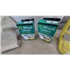 Image 3 : RV Wheel Covers, 2 Pkgs; Yellow Metal Step; and Roll of White Fabric