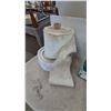 Image 4 : RV Wheel Covers, 2 Pkgs; Yellow Metal Step; and Roll of White Fabric