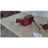 Image 3 : Two Vises: Red Bench Vise and Orange Bench Vise with Anvil