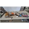 Image 1 : Mastercraft Circular Saw Blade Clock, Level, Torque Wrench, 2 Wood Planes, Tool Pouch