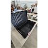 Image 3 : Black Plastic Storage Trunk with Latches, 32”×18”×14”