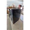 Image 3 : Black Metal and Faux Marble 2-Drawer Filing Cabinet with Hanging Files and More 29”×15”×18”