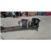 Image 3 : Vintage Cast-Iron Wood Lathe with Motor, Multi-Step Pulleys, and Steel Stand