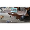 Image 1 : Vintage Singer Electric Sewing Machine in Cabinet with Drawers