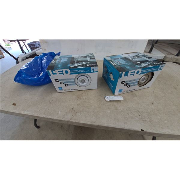 Liteline 4” LED Recessed Combo Lighting Fixtures, White and Brushed Nickel Finish 2 boxes
