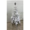 Image 1 : White Artificial Christmas Tree with White Metal Folding Stand - Approx 4’