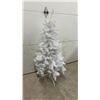 Image 2 : White Artificial Christmas Tree with White Metal Folding Stand - Approx 4’
