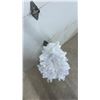 Image 3 : White Artificial Christmas Tree with White Metal Folding Stand - Approx 4’