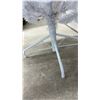 Image 5 : White Artificial Christmas Tree with White Metal Folding Stand - Approx 4’