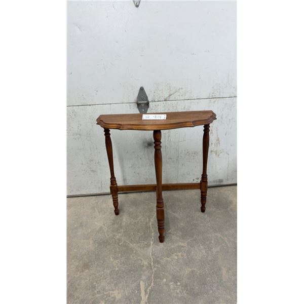 Wooden Demi-Lune Accent Table