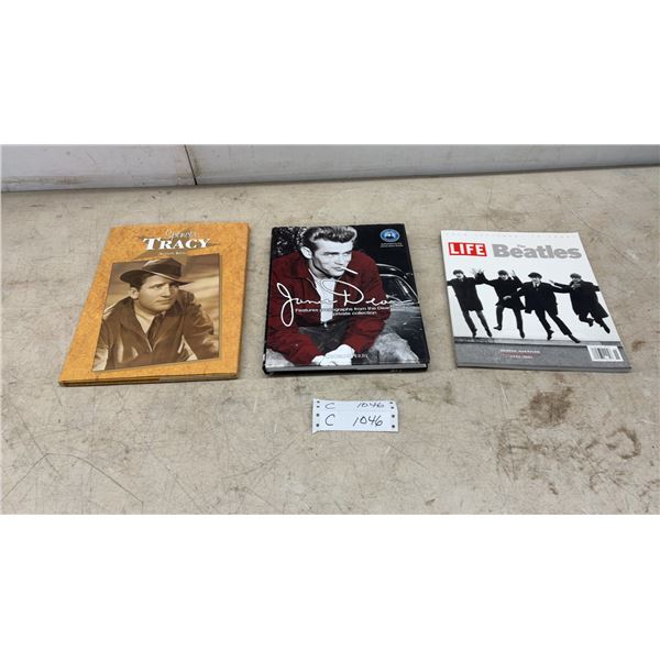 Spencer Tracy by Alison King, James Dean by George Perry, and LIFE The Beatles Books