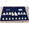 Image 3 : Man Ray Style Minimalist Abstract Chess and Checkers Set with 32 Pieces and Wooden Board in