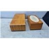 Image 5 : Assortment of Wooden Jewelry and Keepsake Boxes Including Lane Cedar Box with Floral Design