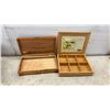 Image 8 : Assortment of Wooden Jewelry and Keepsake Boxes Including Lane Cedar Box with Floral Design