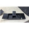 Image 2 : Vintage Japanned Tin Cash Boxes and Black Metal Cantilever Utility Boxes, Set of Four