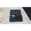 Image 4 : Vintage Japanned Tin Cash Boxes and Black Metal Cantilever Utility Boxes, Set of Four