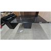 Image 1 : Black Marble-Top Dining Table, 29”×60”×40”