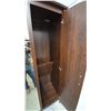 Image 5 : 3-Door Wardrobe with Center Mirror, Interior Shelves, and Hanging Rod