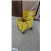 Image 2 : Yellow Rolling Commercial Mop Bucket and Wringer with Mop