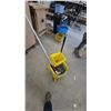 Image 3 : Yellow Rolling Commercial Mop Bucket and Wringer with Mop