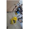 Image 4 : Yellow Rolling Commercial Mop Bucket and Wringer with Mop