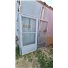 Image 1 : Two White Aluminum Storm Doors, One with Glass, One with Screen and Glass