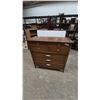 Image 1 : Mid-Century Modern Dresser with Brass Ring Pulls and Gold Bar Pulls, 42”×42”×20”
