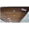 Image 4 : Mid-Century Modern Dresser with Brass Ring Pulls and Gold Bar Pulls, 42”×42”×20”